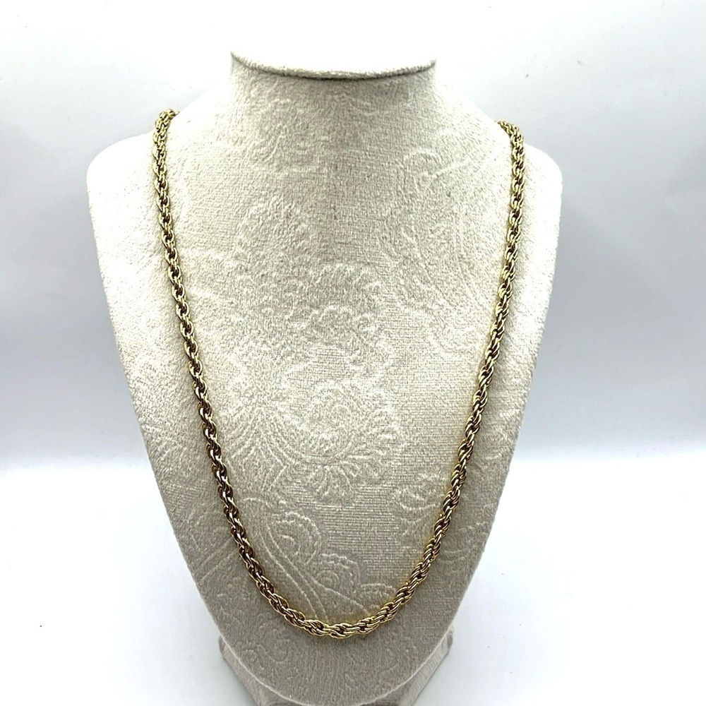 Gold Chain - Marked ’KOREA’ Gold Tone 24” Vintage Spring Ring closure